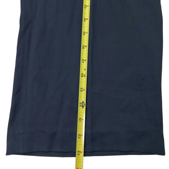 Theory Jumpsuit Womens 6 Navy Silk Sleeveless Tie Front Straight Leg Relaxed Fit - Picture 14 of 14